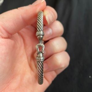 David Yurman buckle bracelet with diamonds silver